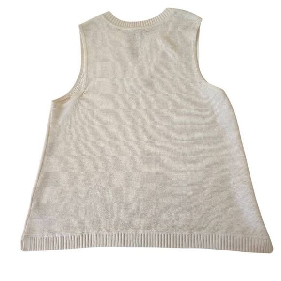 J. Jill Wearever Collection Womens V-Neck Sleeveless Pullover Sweater White XL - Picture 4 of 10